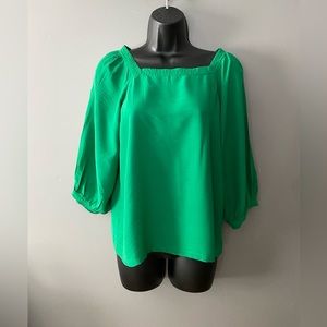 Loft green 3/4 sleeve blouse